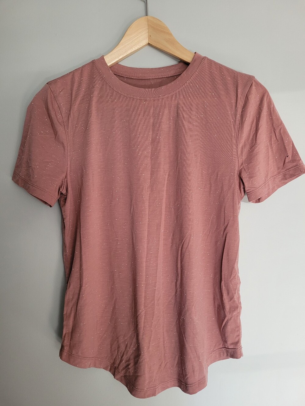 Lululemon Love Crew T-Shirt - Speckled Mauve Pink - Size 2? **No Tag**